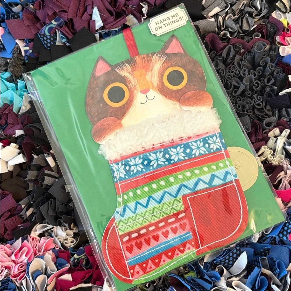 🆕Papyrus Cat Ornament Christmas Greeting Card